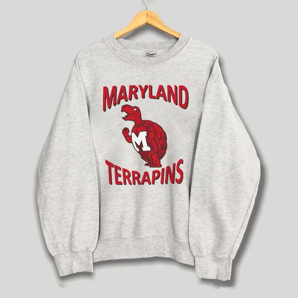 Vintage University Of Maryland Terrapins Sweatshirt Maryland Terrapins Shirt Tee - Picture 1 of 2